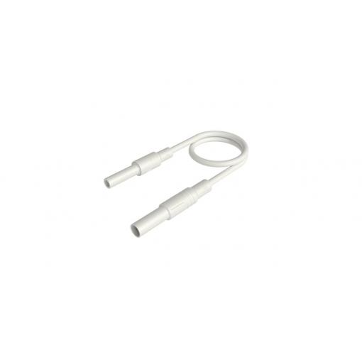 Hirschmann Test & Measurement MAL S GG-B 100/2,5 ws bezpečnostní měřicí kabely 4mm bezpečnostní zástrčka 4mm bezpečnostní zdířka 100 cm bílá 1 ks