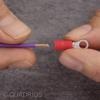 Quadrios 22C442 kulaté kabelové oko Průřez (max.)=1.5 mm² Ø otvoru=5.3 mm částečná izolace červená 1 sada