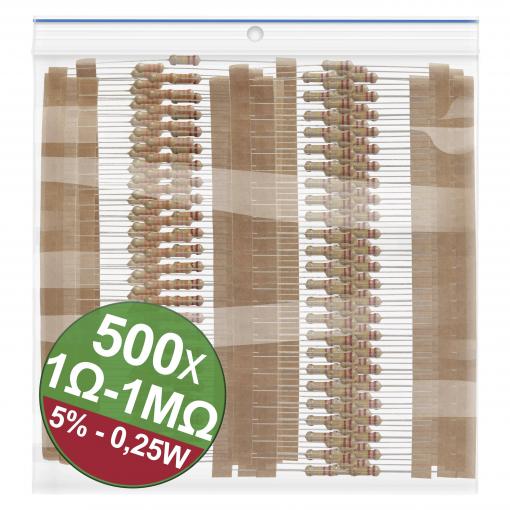 Quadrios 22P059 22P059 sada uhlíkových rezistorů axiální 0207 0.25 W 5 % 1 sada