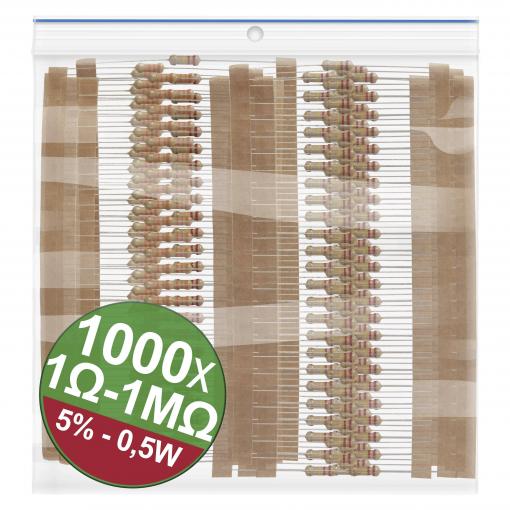 Quadrios 22P106 22P106 sada uhlíkových rezistorů axiální 0411 0.5 W 5 % 1 sada