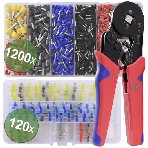 Quadrios 22T008 22T008 sada krimpovacích kleští dutiny na kabely, 0.25 do 10 mm², vč. sortimentu dutin na kabely
