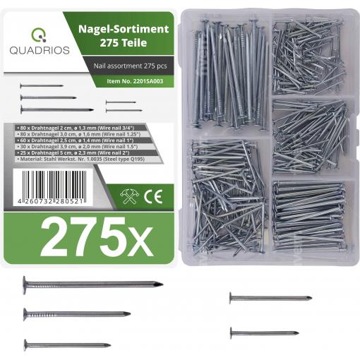 Quadrios 2201SA003 Sortiment nehtů Množství 1 sada