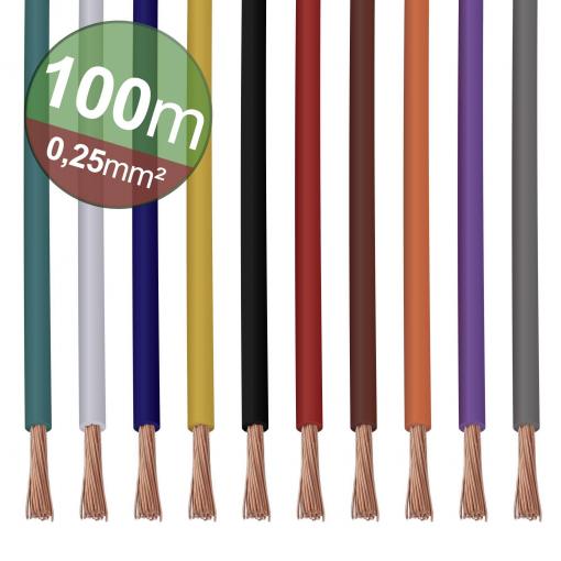 Quadrios 22CW002 Sortiment lanek, 1 x 0.25 mm², bílá, modrá, hnědá, oranžová, zelená, žlutá, šedá, fialová, černá, červená, 1 sada