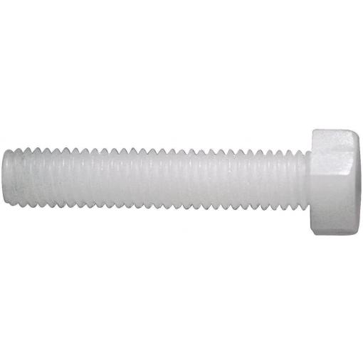 TOOLCRAFT 830245 šestihranný šroub M4 25 mm vnější šestihran DIN 933 plast, polyamid 10 ks