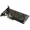 AXAGON PCEM2-DC 2 porty Řadič M.2 PCIe x4 Vhodný pro (SSD): 2230, 2242, 2260, 2280, 22110 Aktivní chlazení, vč. nízkoprofilového krycího plechu na prázdný slot