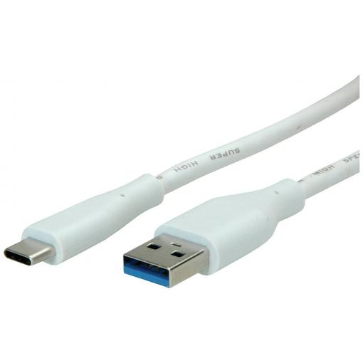 Value USB kabel USB 3.2 Gen1 USB-A zástrčka, USB-C ® zástrčka 3.00 m bílá stíněný 11.99.9036