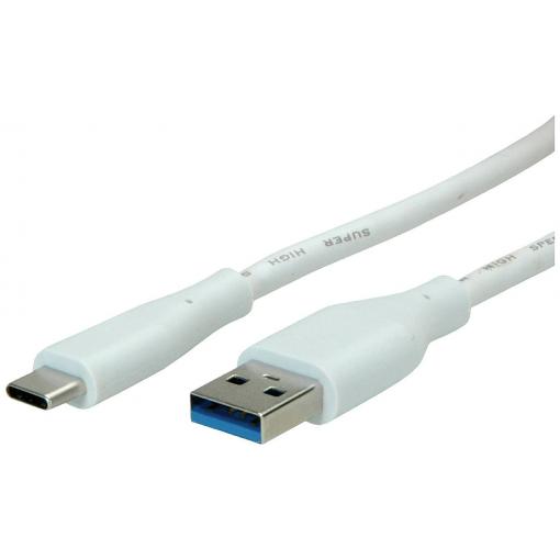 Value USB kabel USB 3.2 Gen1 USB-A zástrčka, USB-C ® zástrčka 2.00 m bílá stíněný 11.99.9035