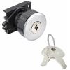 TRU COMPONENTS TC-10343992 S3KF-2DS uzamykatelný spínač - čelní prvek simulované kolečko stříbrná 1 x 90 ° 1 ks