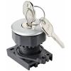 TRU COMPONENTS TC-10343996 S3KF-2FS uzamykatelný spínač - čelní prvek simulované kolečko stříbrná 1 x 90 ° 1 ks