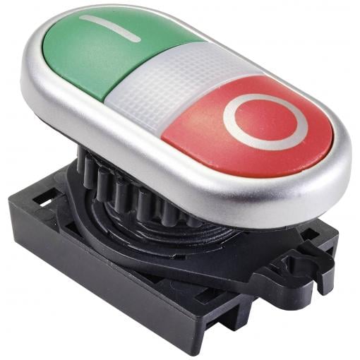 TRU COMPONENTS TC-10344000 S2TR-P1W dvojitý tlakový spínač zelená, červená 1 ks