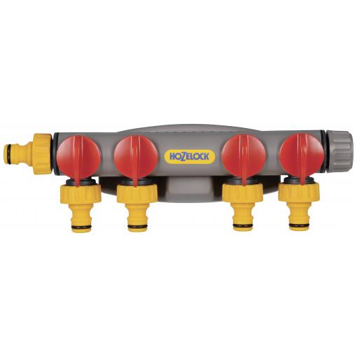Hozelock 2150R0000 2150R0000 4cestný rozdělovač 12 - 15 mm (1/2) Ø s regulačním ventilem