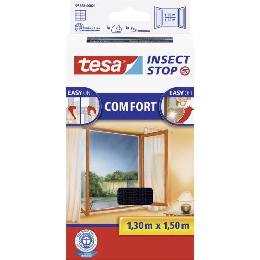 Síť proti hmyzu do oken tesa COMFORT, (š x v) 1500 mm x 1300 mm, antracitová, 1 ks