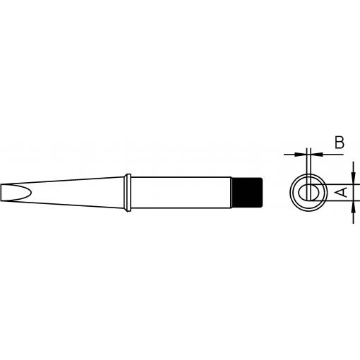 Weller 4CT6C8-1 pájecí hrot dlátový, rovný Velikost hrotů 3.2 mm Obsah 1 ks