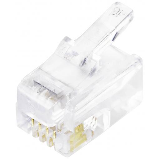 TRU COMPONENTS TC-10336056 Modulární zástrčkaTento text byl přeložen strojově. zástrčka, rovná Počet pólů 4P4C RJ45 1 ks