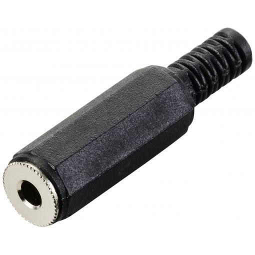 TRU COMPONENTS TC-10336020 jack konektor 3.5 mm zásuvka, rovná mono černá 1 ks