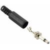 TRU COMPONENTS TC-10336016 jack konektor 3.5 mm zástrčka, rovná Pólů: 2 mono černá 1 ks