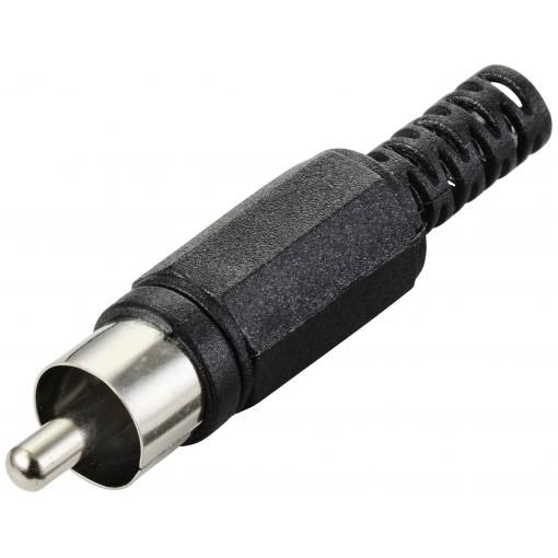 TRU COMPONENTS TC-10336008 cinch konektor zástrčka, rovná černá 1 ks