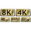Maxtrack HDMI kabel Zástrčka HDMI-A, Zástrčka HDMI-A 1.50 m černá C 221-1,5HNL 8K UHD HDMI kabel