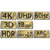 Maxtrack HDMI kabel Zástrčka HDMI-A, Zástrčka HDMI-A 20.00 m černá C 508-20 ML 4K UHD HDMI kabel