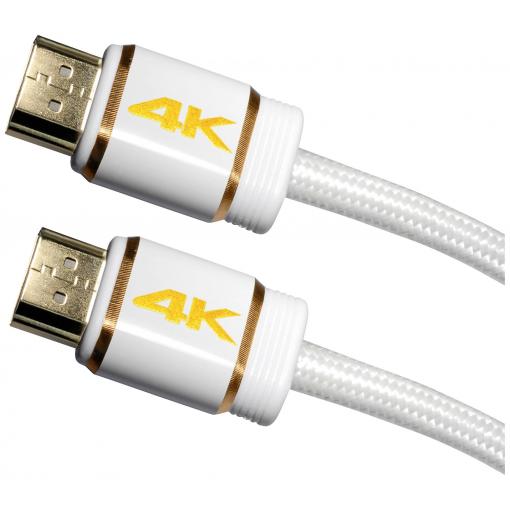 Maxtrack HDMI kabel Zástrčka HDMI-A, Zástrčka HDMI-A 3.00 m bílá C 216-3 L 4K UHD HDMI kabel