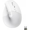 Logitech Lift Vertical Ergonomic Mouse optická ergonomická myš, přenos Bluetooth®, bezdrátový, 6 tlačítko, 4000 dpi, bílá