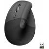 Logitech Lift Left Vertical Ergonomic Mouse optická ergonomická myš, přenos Bluetooth®, bezdrátový, 6 tlačítko, 4000 dpi, grafitová