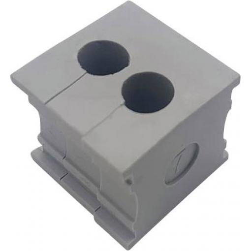 TRU COMPONENTS ELT 2/7 kabelová průchodka s drážkami 7 mm, elastomer, šedá, 1 ks