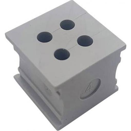 TRU COMPONENTS ELT 4/4 kabelová průchodka s drážkami 4 mm, elastomer, šedá, 1 ks
