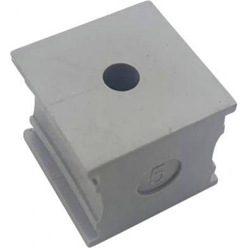 TRU COMPONENTS ELT 5 kabelová průchodka s drážkami 6 mm, elastomer, šedá, 1 ks