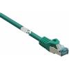 Renkforce RF-5164584 RJ45 síťové kabely, propojovací kabely CAT 6A S/FTP 0.25 m zelená s ochranou, samozhášecí 1 ks