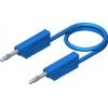 Hirschmann Test & Measurement CO MLN SIL 25/1 měřicí kabel lamelová zástrčka 4 mm lamelová zástrčka 4 mm 25.00 cm modrá 1 ks