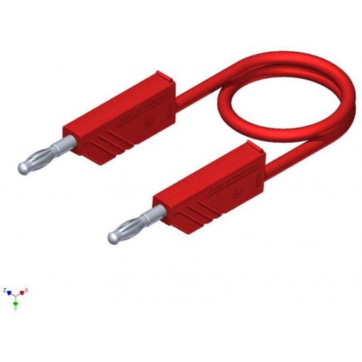 Hirschmann Test & Measurement CO MLN SIL 50/1 měřicí kabel lamelová zástrčka 4 mm lamelová zástrčka 4 mm 0.50 m červená 1 ks