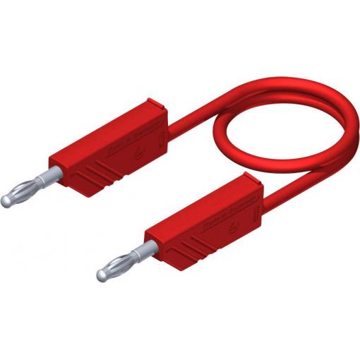 Hirschmann Test & Measurement CO MLN 50/2,5 měřicí kabel lamelová zástrčka 4 mm lamelová zástrčka 4 mm 0.50 m červená 1 ks