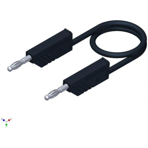 Hirschmann Test & Measurement CO MLN SIL 50/1 měřicí kabel lamelová zástrčka 4 mm lamelová zástrčka 4 mm 0.50 m černá 1 ks