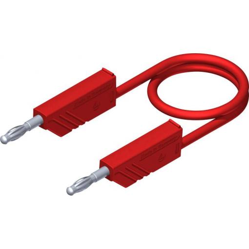 Hirschmann Test & Measurement CO MLN 100/2,5 měřicí kabel lamelová zástrčka 4 mm lamelová zástrčka 4 mm 1.00 m červená 1 ks