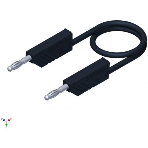 Hirschmann Test & Measurement CO MLN SIL 100/1 měřicí kabel lamelová zástrčka 4 mm lamelová zástrčka 4 mm 1.00 m černá 1 ks