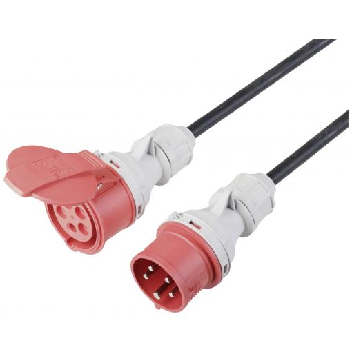 Sygonix SY-5245022 napájecí prodlužovací kabel, 16 A, černá, 25 m, odolné vůči povětrnostním vlivům, vhodné pro venkovní oblast