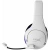 HyperX Cloud Stinger Core Headset uzavřená (Over Ear) bezdrátová stereo bílá, modrá regulace hlasitosti, Vypnutí zvuku mikrofonu Gaming