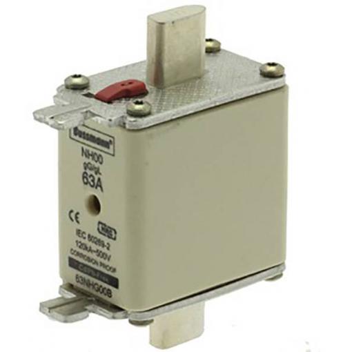 Eaton 63NHG00B NH pojistka s mechanickým ukazatelem zajištění Vhodné pro (pojistky) velikost pojistky 000 - 4 Velikost pojistky = 00 63 A 500 V 3 ks