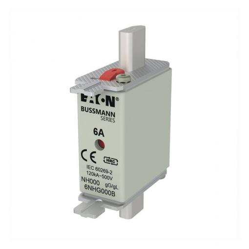 Eaton 6NHG000B NH pojistka s mechanickým ukazatelem zajištění Velikost pojistky = 000 6 A 500 V 3 ks