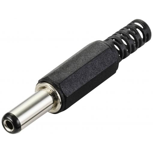 TRU COMPONENTS nízkonapěťový konektor zástrčka, rovná 5.5 mm 2.1 mm 1 ks