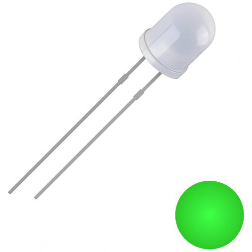 Quadrios 2111O163 LED s vývody zelená kulatý 3 mm 2500 mcd 30 ° 20 mA 3 V