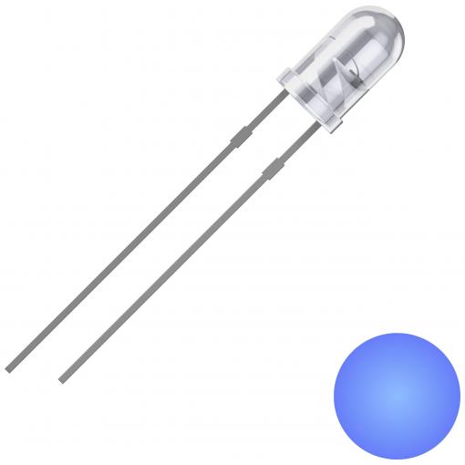 Quadrios 2111O175 LED s vývody modrá kulatý 3 mm 2500 mcd 25 ° 20 mA 3 V