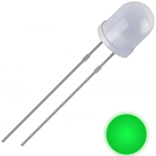 Quadrios 2111O169 LED s vývody zelená kulatý 5 mm 2500 mcd 30 ° 20 mA 3 V