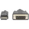 Digitus DVI / DisplayPort kabel Konektor DisplayPort 3.00 m černá DB-340301-030-S dvoužilový stíněný, stíněný Kabel DisplayPort