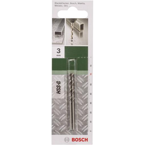 Bosch Accessories 2609255038 HSS kovový spirálový vrták, 3 mm, délka 61 mm, broušený, DIN 338, válcová stopka, 2 ks