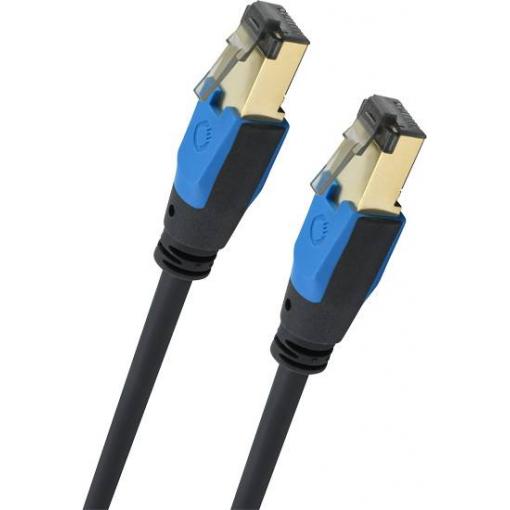 Oehlbach D1C19355 RJ45 síťové kabely, propojovací kabely CAT 8.1 5.00 m černá 1 ks