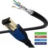 Oehlbach D1C19356 RJ45 síťové kabely, propojovací kabely CAT 8.1 7.50 m černá 1 ks