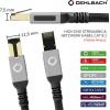 Oehlbach D1C13355 RJ45 síťové kabely, propojovací kabely CAT 8.1 5.00 m černá pozlacené kontakty, třížilový stíněný 1 ks