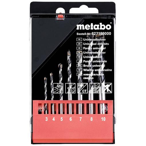 Metabo 627186000 7dílná Univerzální sortiment vrtáků kov, kámen, beton, dřevo, zdivo 3 mm, 4 mm, 5 mm, 6 mm, 7 mm, 8 mm, 10 mm